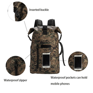 Cross-Border Outdoor Camping Sports Mountaineering Bag Beach Snorkeling River Rafting Waterproof Bag Field Tactical Backpack