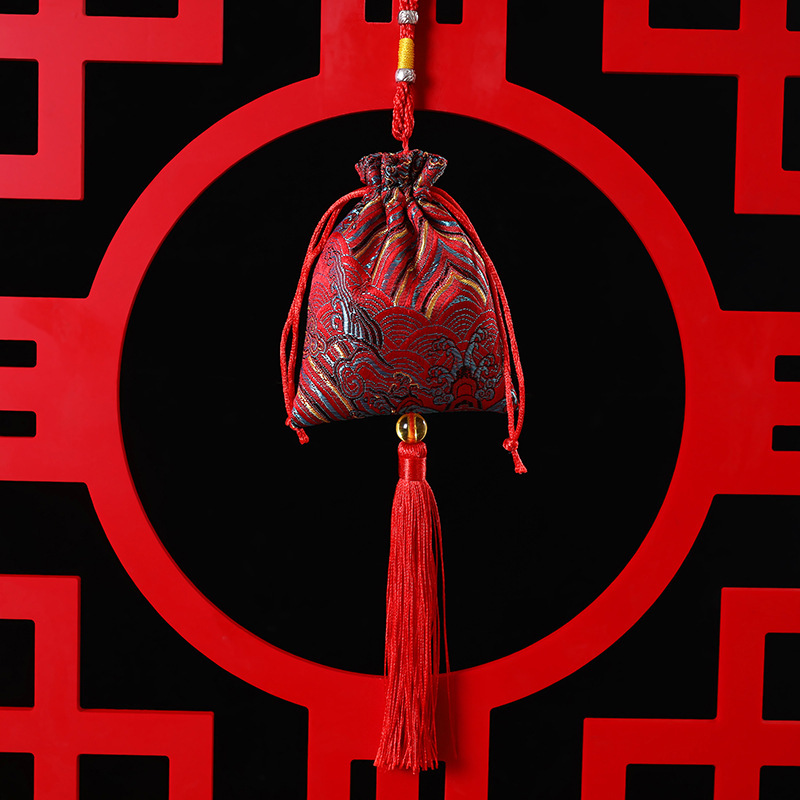 Wave Pattern Car Hanging Big Red [Empty Bag]