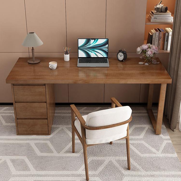 Solid wood desk modern minimalist home desktop computer desk with…