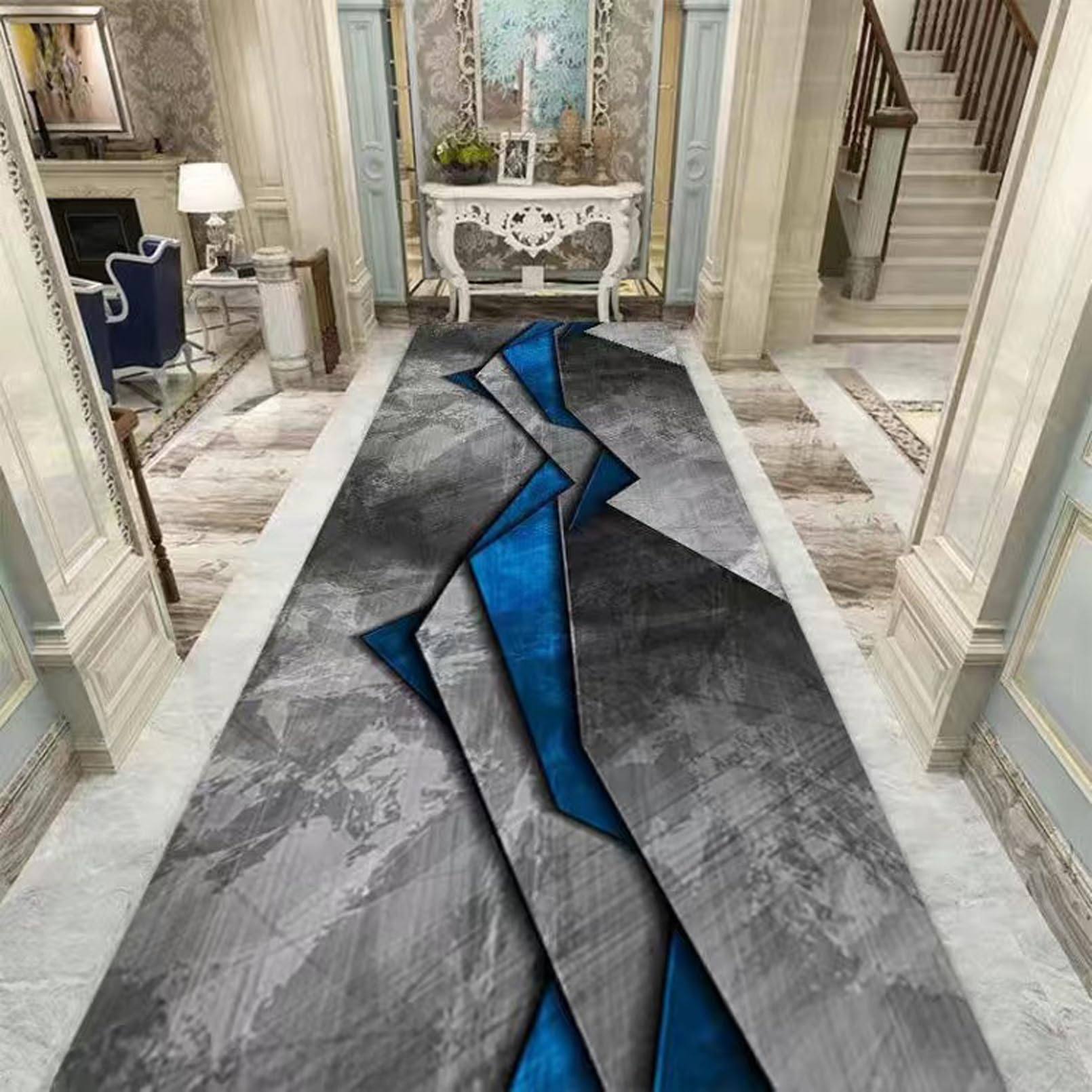 Alfombra de sala de estar doméstica transfronteriza cortable pasillo puerta de entrada lavado con agua en la alfombra de la casa