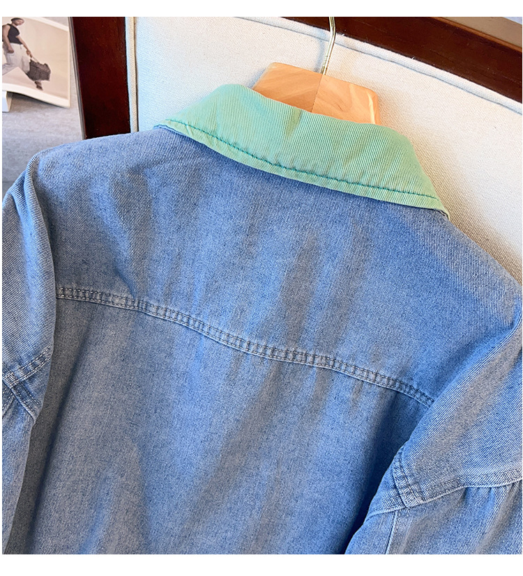 Damenbekleidung Große Größe Frühjahr Neue Lose Jeansjacke 200/300 Catties Lose Schlanke Oberseite_voghion.com