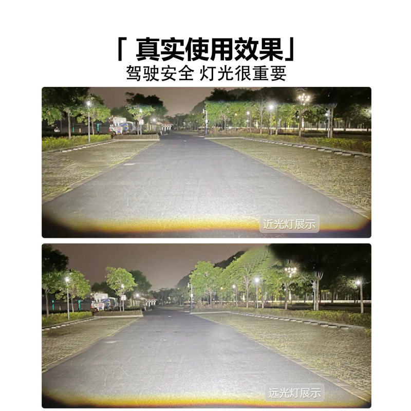 LED 車の超高輝度レーザーレンズヘッドライトハイビームとロービーム電球修正された H4 プラグインヘッドライトオートバイスポットライト|undefined