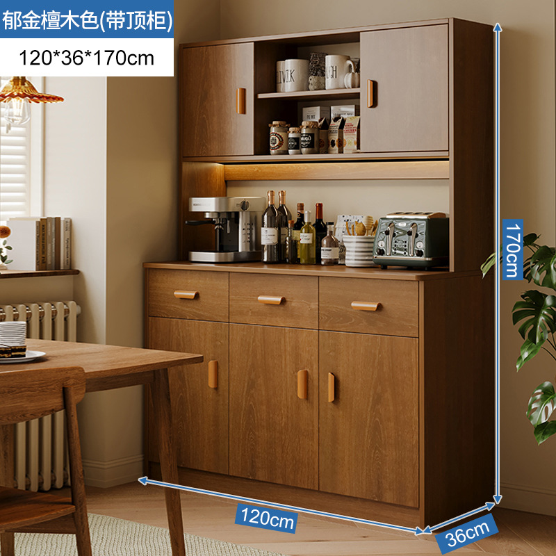 Gabinete de té sala de estar gabinete de comedor artículos domésticos de madera maciza para preparar comidas contra la pared armario de almacenamiento armario de cocina