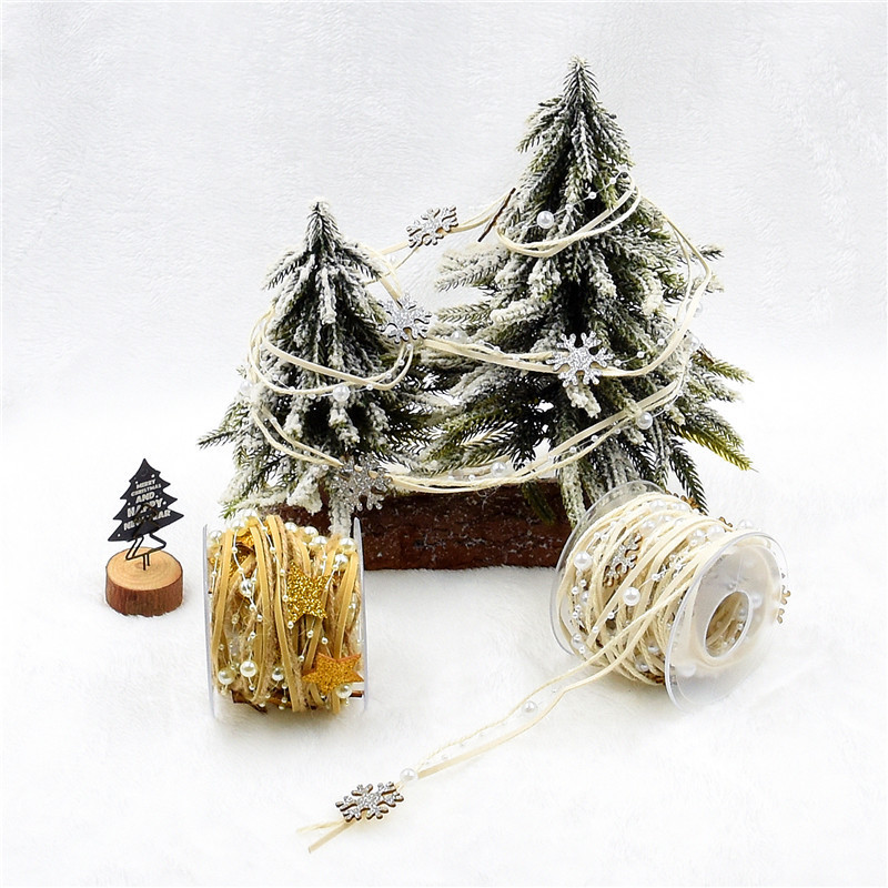 Amazon transfronterizo nuevo ramo de cinta decorativa navideña embalaje cinturón decorativo de astillas de madera en polvo tejido a mano