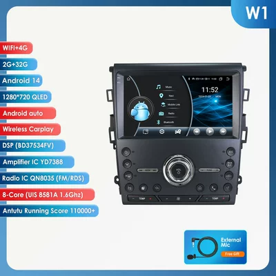 DVD Navigation — and Ford Fusion 2nd generation - 232g-wifi4glte-version-8581a-carplay-octa-core-compatible-with-the-us-version-of-ford-fusion-2nd-generation-2013-2019-9inch-frame