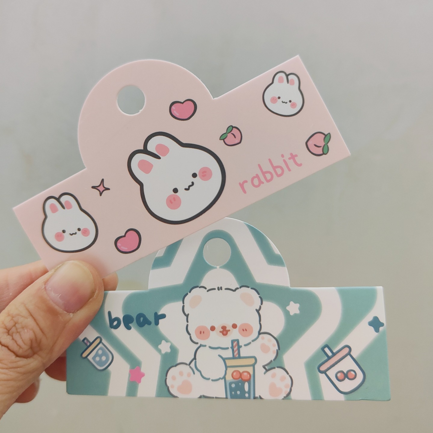 9X6Cm Cartoon Cute Folding Card Head Packaging Material Paper Card Jewelry Card Headwear Hair Accessories Accessories Cardboard