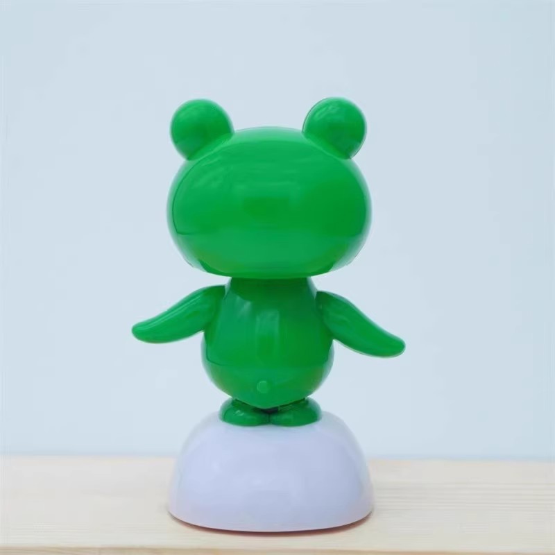 Car Solar Frog Ornaments Cartoon Doll Car Ornaments Car Roof Car Tail Trunk Interior Decoration Supplies