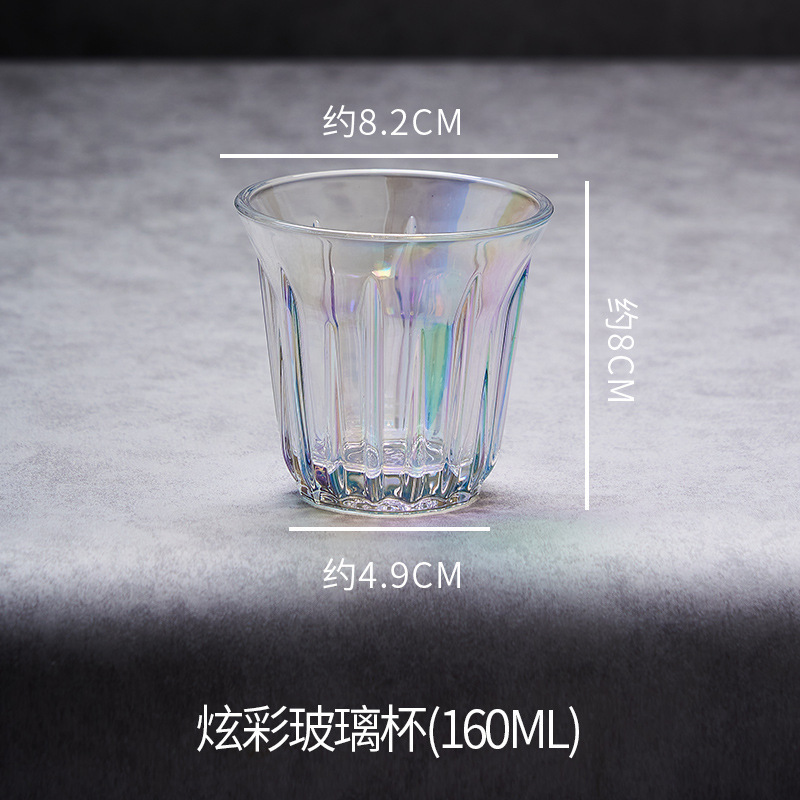 Taza de café pintada vidrio templado pintado a mano bombarderos americanos coloridos retrógrados transparentes sucios Latte Australia