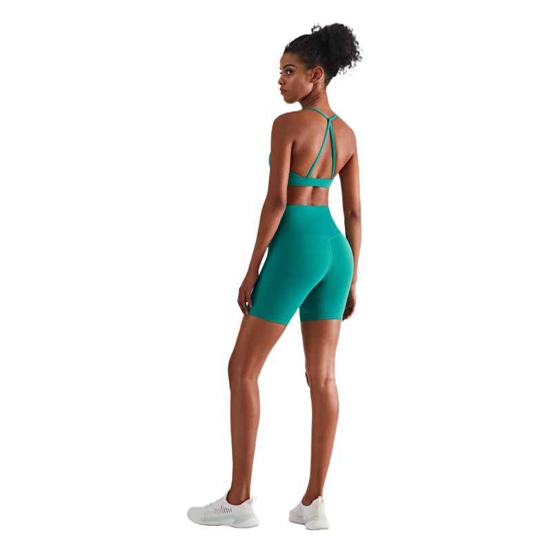 Aidu Nuls Naked-Feel Halter Yoga Bra Women's Triangle Beautiful Back Sports Vest Sports Underwear Yoga Clothing Top