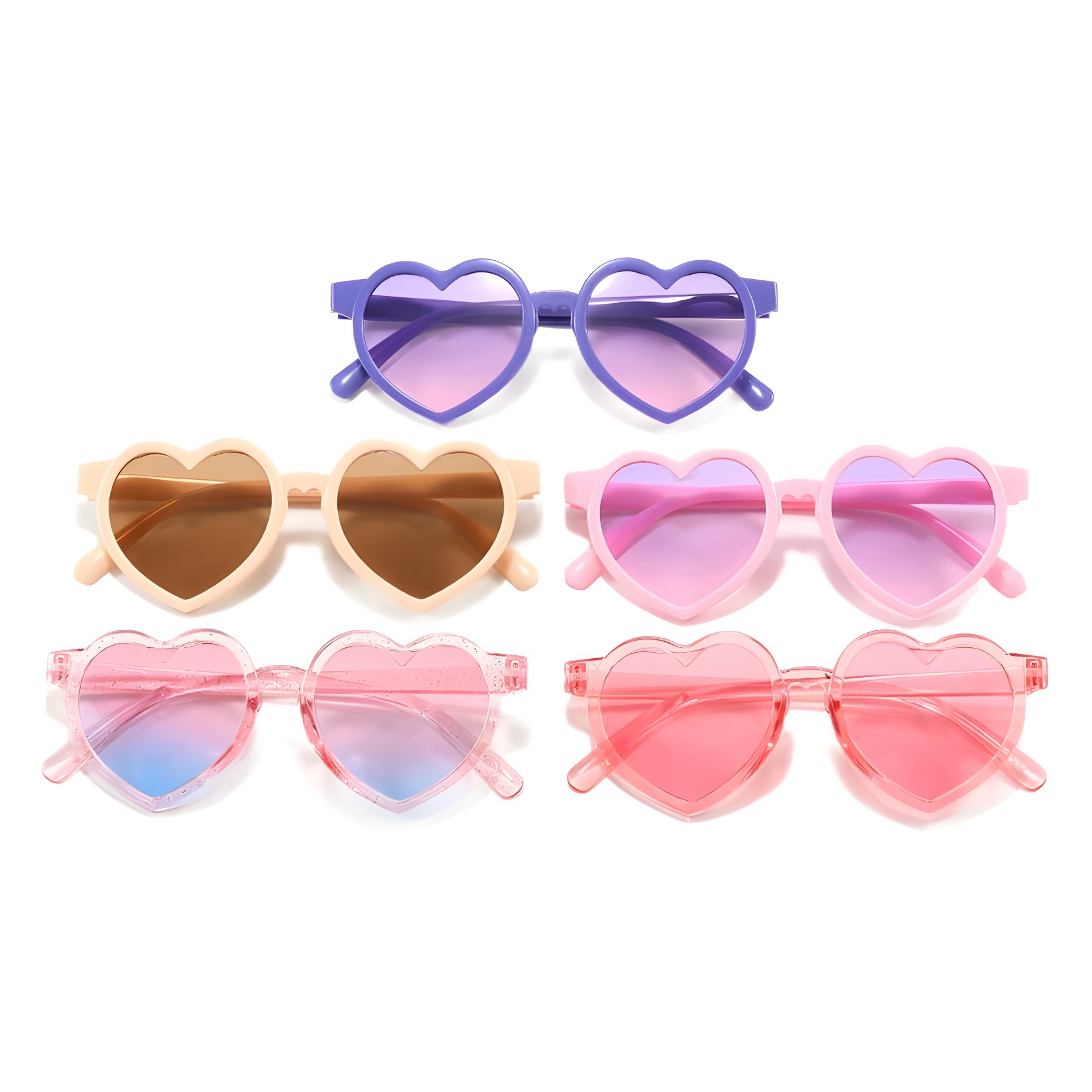children's brand cute glasses heart shaped for men and women