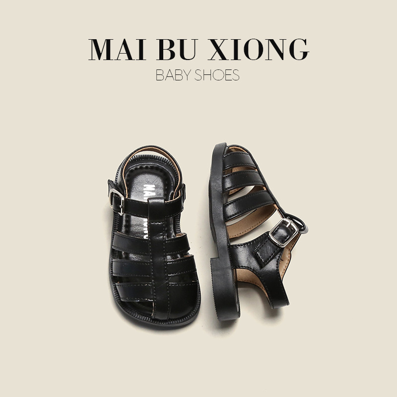 麦布熊女宝宝凉鞋夏季新款休闲鞋婴儿童软底学步鞋子女童防滑皮鞋|ru