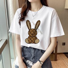 t恤女短袖夏季新款宽松韩版学生白色纯棉宽松版大码上衣夏装ins潮