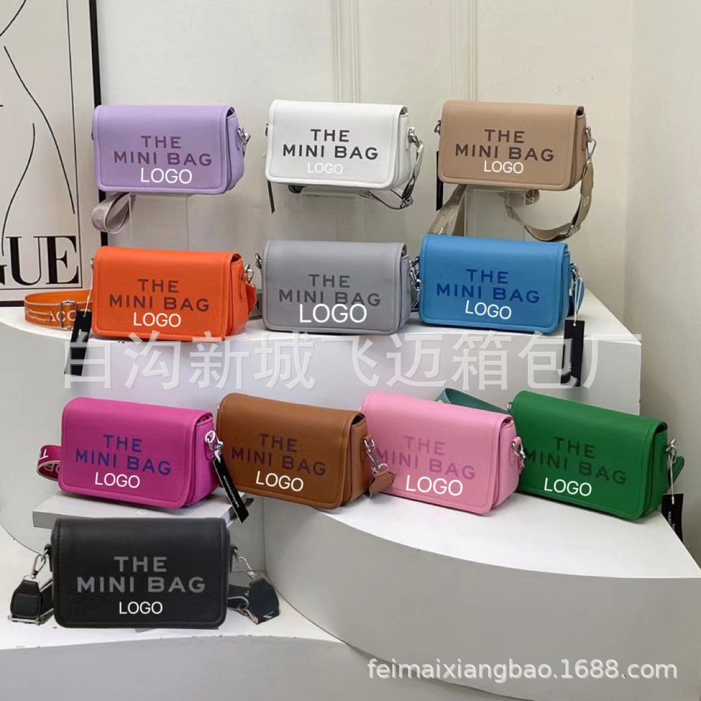 Cross-border Women's Bag 2024 European and American New Fashion Popular Letter Shoulder Bag Mother-in-law Shoulder Pure Color Crossbody Bag bags