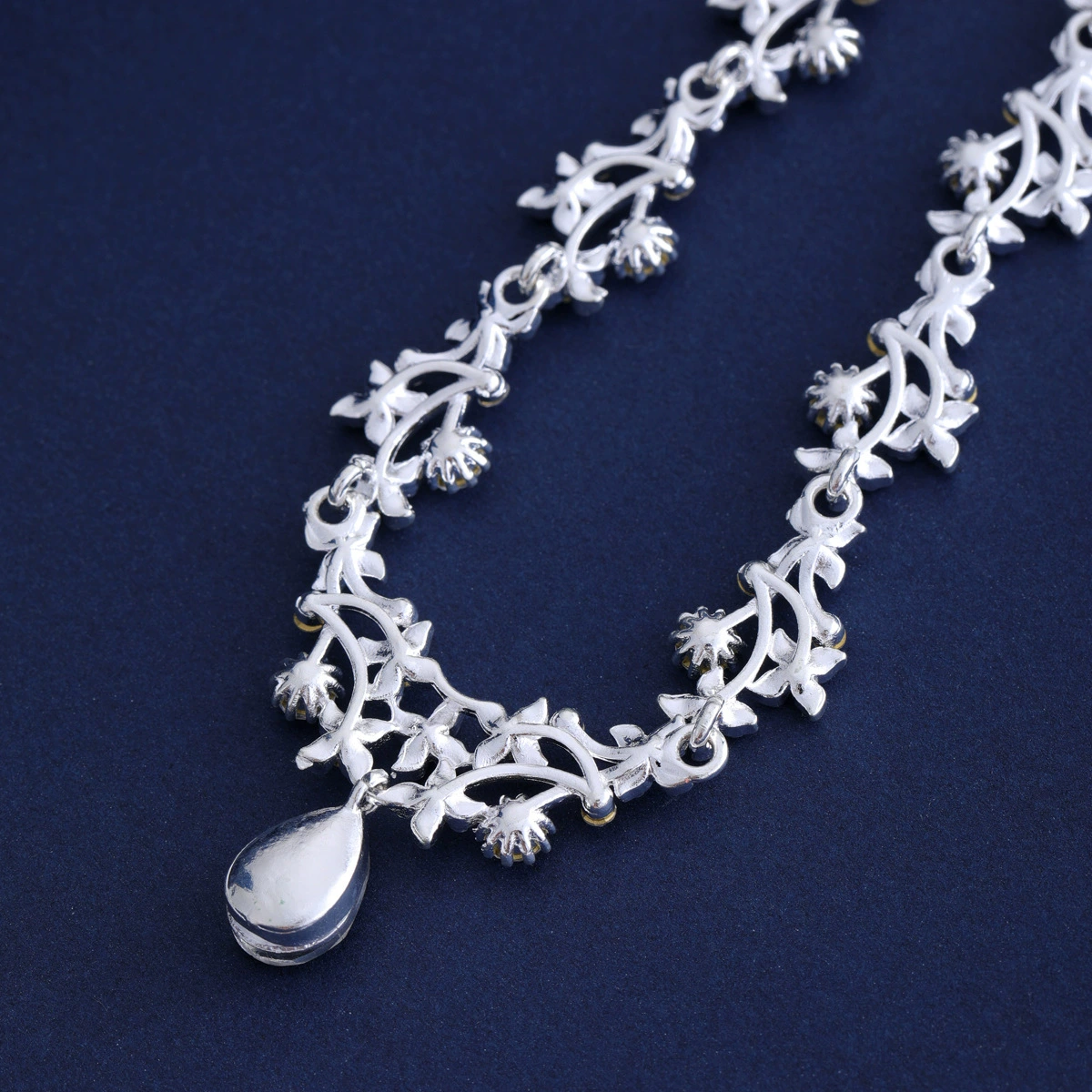 Fashionable earrings, necklace, chain, set for bride, accessory, European style, 2 piece set, wholesale