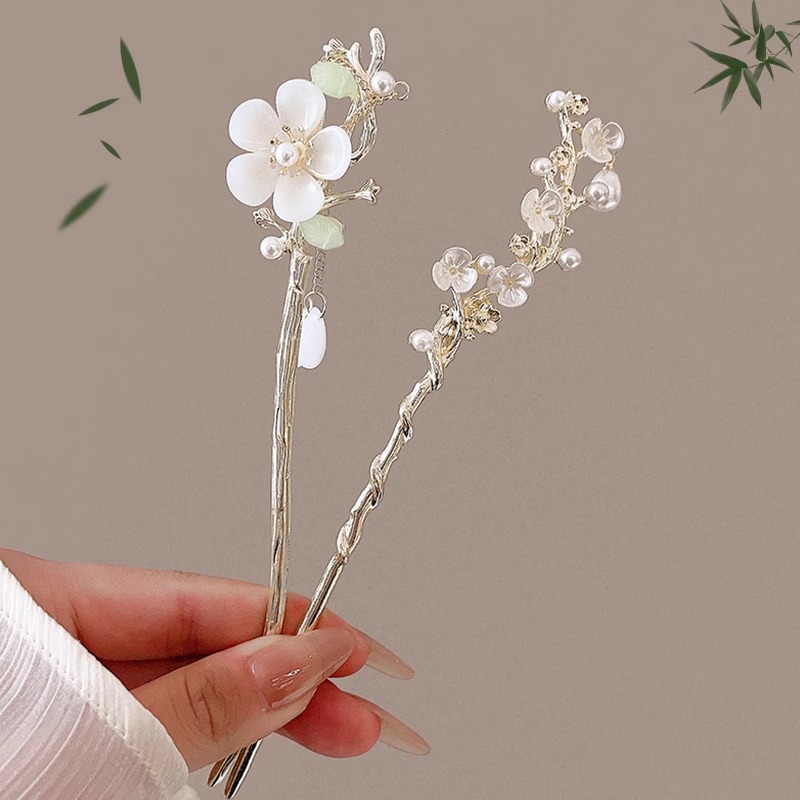 Nuevo estilo chino Maxi falda horquilla 2024 nuevo tocado de horquilla updo de niña estilo antiguo hanfu horquilla