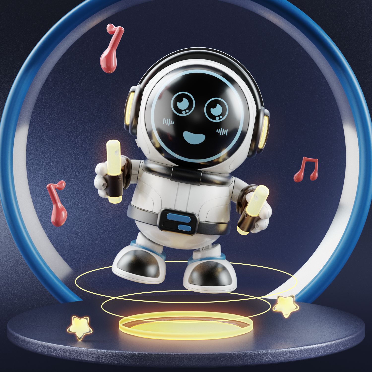 Espacio eléctrico transfronterizo columpio muñeca música educativa para niños juguete eléctrico para niños y niñas puesto de regalo al por mayor