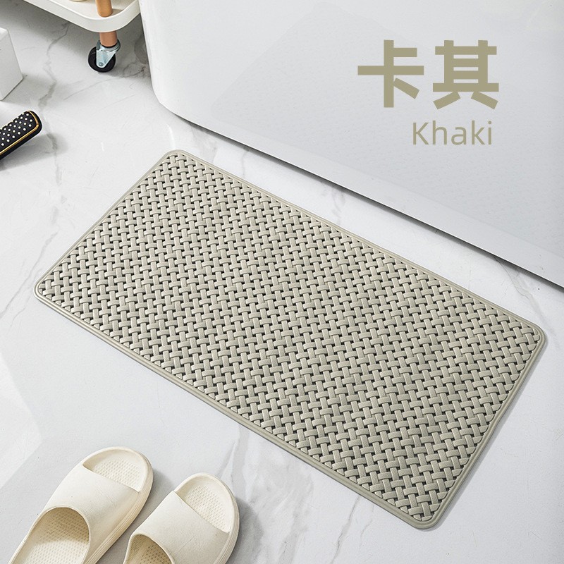 Woven khaki carpet