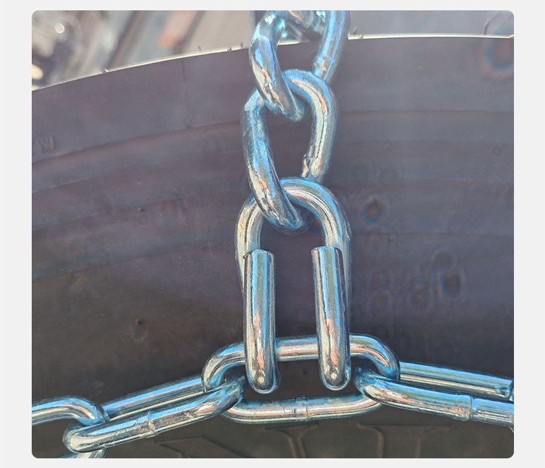 Truck tire anti-skid chains without nails, universal type, alloy steel, thickened, wear-resistant tire chains