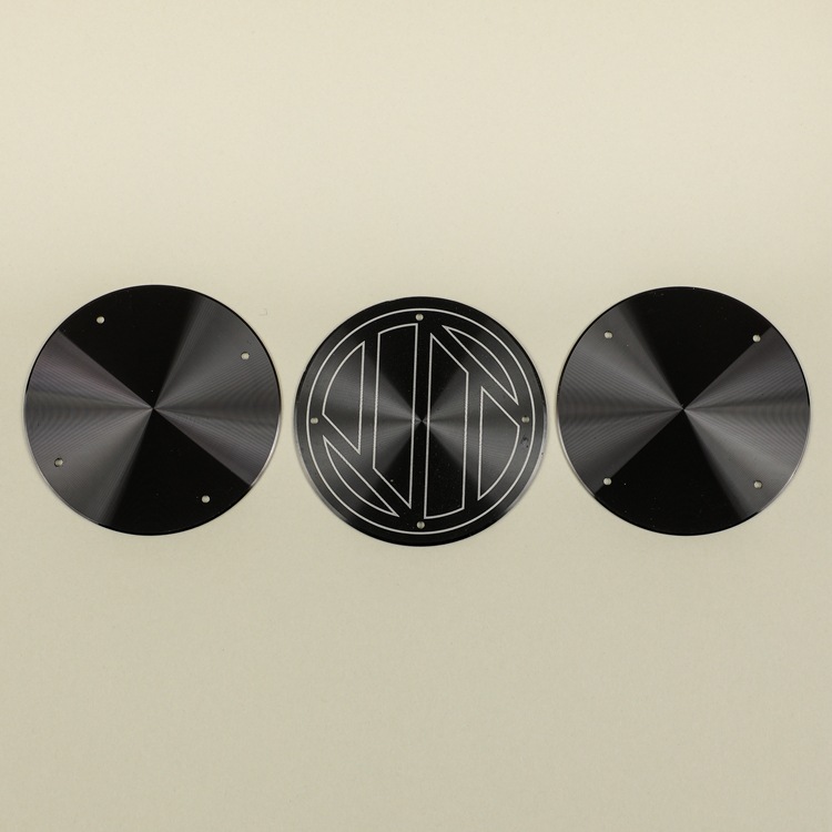 高光氧化铝片CD纹音响音箱耳机电子冲压装饰片唱片纹供应