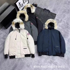 大鹅羽绒服加拿大01款飞行员夹克男女外套情侣派克大衣普京 7999M