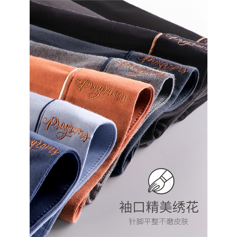 Pijamas de los hombres de primavera y otoño de algodón de manga larga ropa para el hogar de los hombres de otoño e invierno traje de talla grande