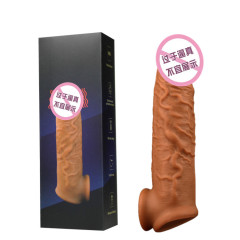 Liquid Silicone Wolf Ring Wearable Simulation Male Sex Toy for Men and Women Penis Crystal Sleeve Cross-border Sexual Products