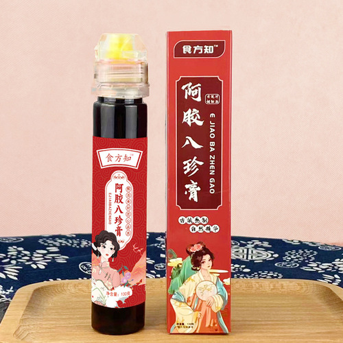 Ejiao Ba Zhen Gao 130g Boxed Women's Menstrual Nourishing Gao Zhi Red Date Poria Official Dropshipping Wholesale