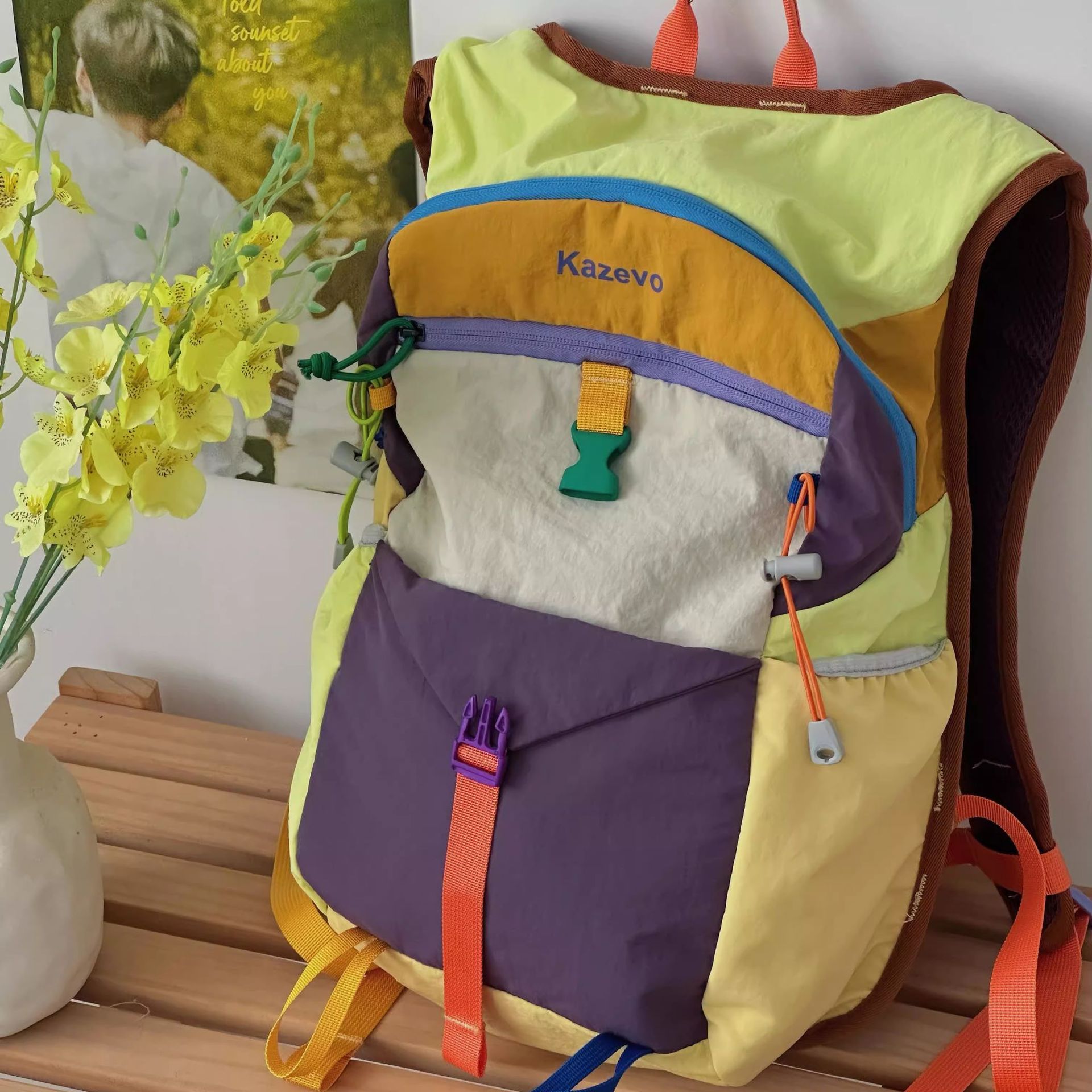 Dopamine Backpack Women's Travel Lightweight Large-Capacity Outdoor Mountaineering Bag Multi-Functional Hiking and Cycling Backpack