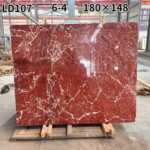 法国红大理石台面定做 岛台洗手池天然大理石桌面橱柜面