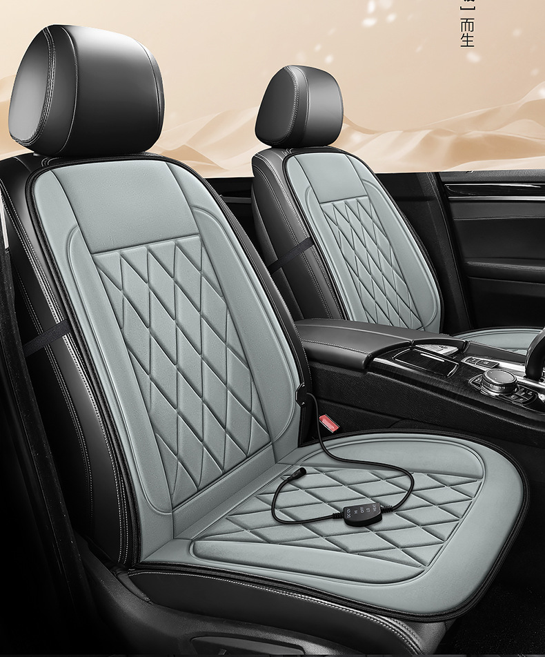 Wholesale car heated seat cushions, winter car electric heating pads, 12V/24V seat cushions, winter double-seat warming pads