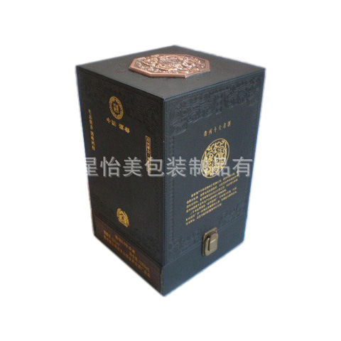 白酒皮盒酱香浓香通用皮革礼盒酒厂 空酒盒