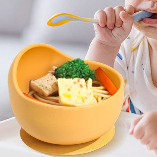 Amazon best-selling baby food silicone snail bowl suction cup anti-tip and unbreakable silicone baby food bowl