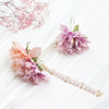 Hanfu, retro hair accessory from pearl with tassels, flowered