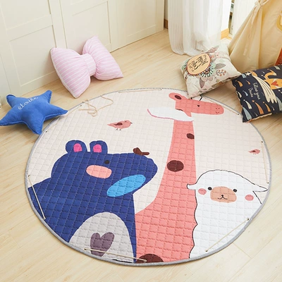 Children's Climbing Mat Storage Bag | Avtomobil döşəmə paspasları - giraffe-friends-diameter-15m-thickness-1cm