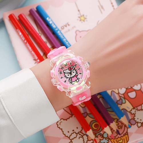 New silicone cartoon watch student children's watch luminous light watch wholesale cross-border watch supply