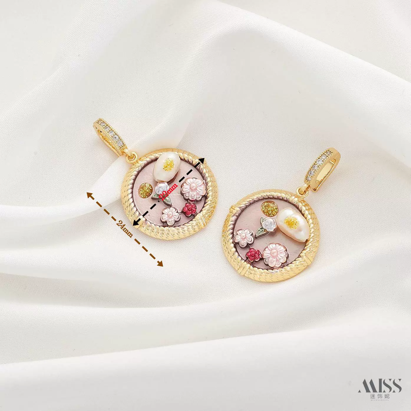 Мод pendant из органического жемчуга, свитер, аксессуар, ручная роспись, цветочная, китайский стиль, стиль высокого качества
