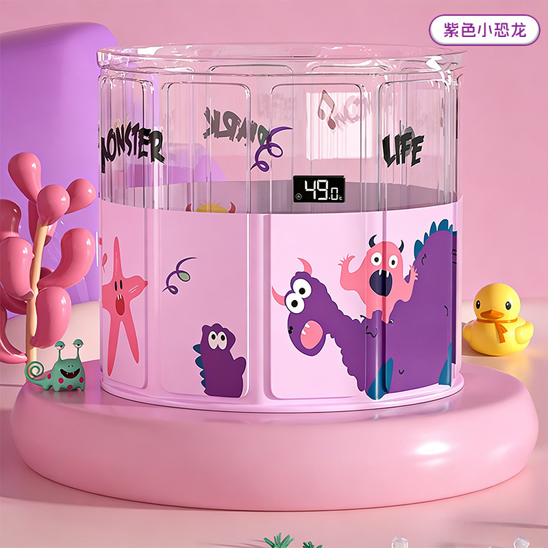 Purple dinosaur—with digital display