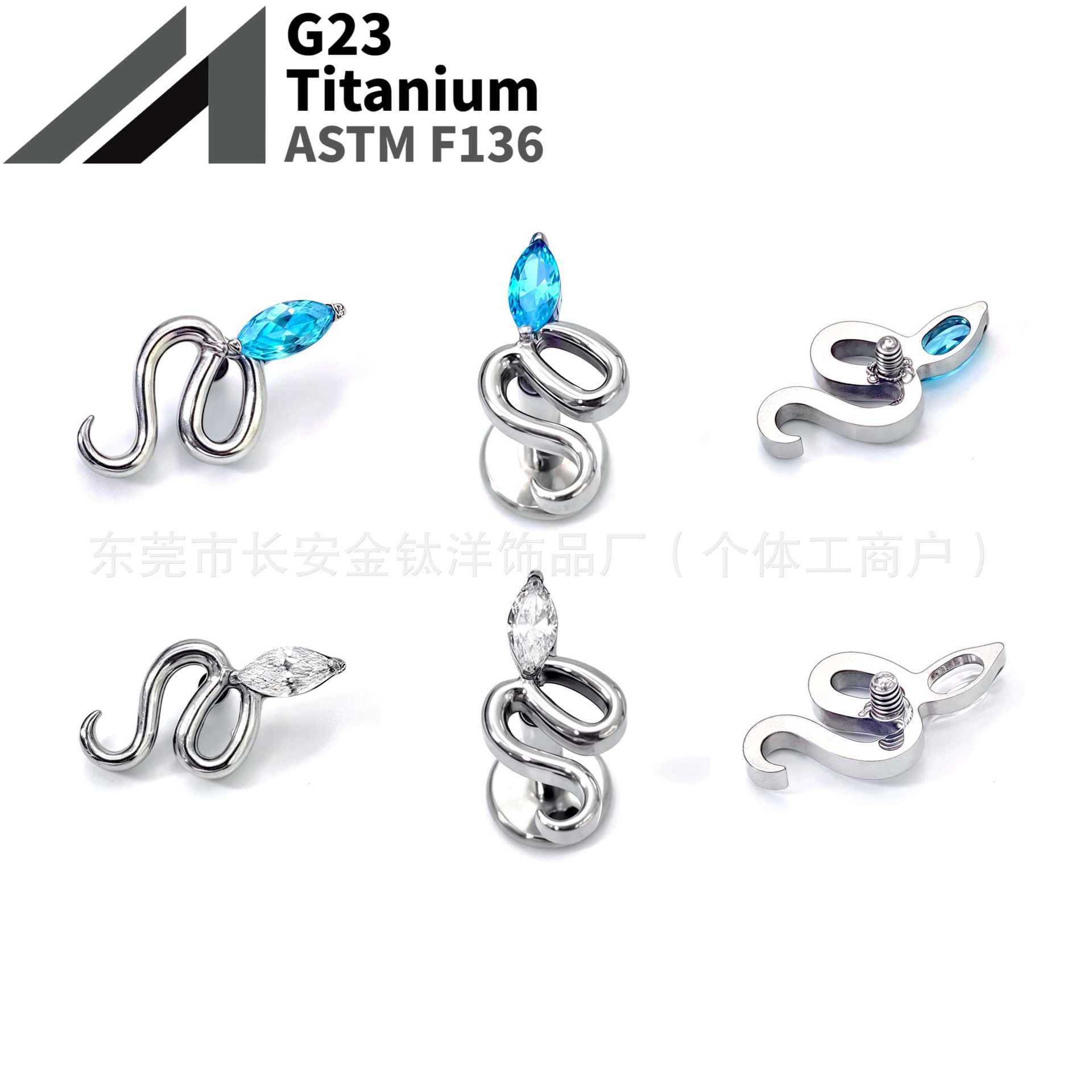 16G labret stud size and finish detail