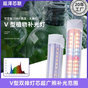 T8 Grow Light for Tissue Culture Seedlings, V-Shaped Plant, Cross-Border Flower Stand, Indoor Growth Light, Full Spectrum Supplementary Lighting