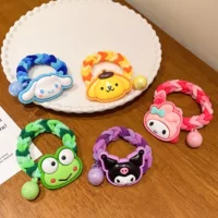 Детская мультяшная тканая Толстая повязка для волос Sanrio Girl Baby конский хвост шаровая Головка резинка для волос для девочек веревка для волос аксессуары для волос