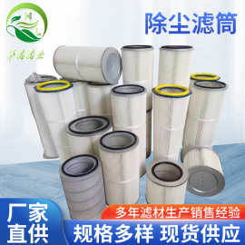 工业除尘滤芯除尘滤筒聚酯纤维过滤网防静电阻燃方盖卡盘粉尘滤筒