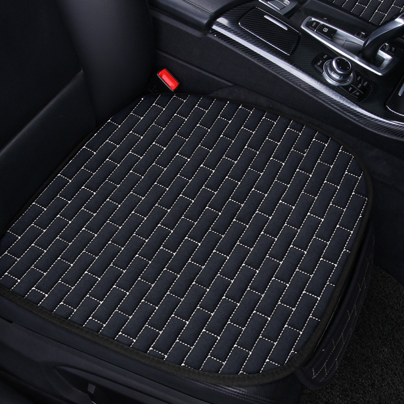 Cojín del asiento de coche de verano de lino cojín del asiento trasero del coche cojín del coche transpirable cojín del coche de una sola pieza conjunto de tres piezas