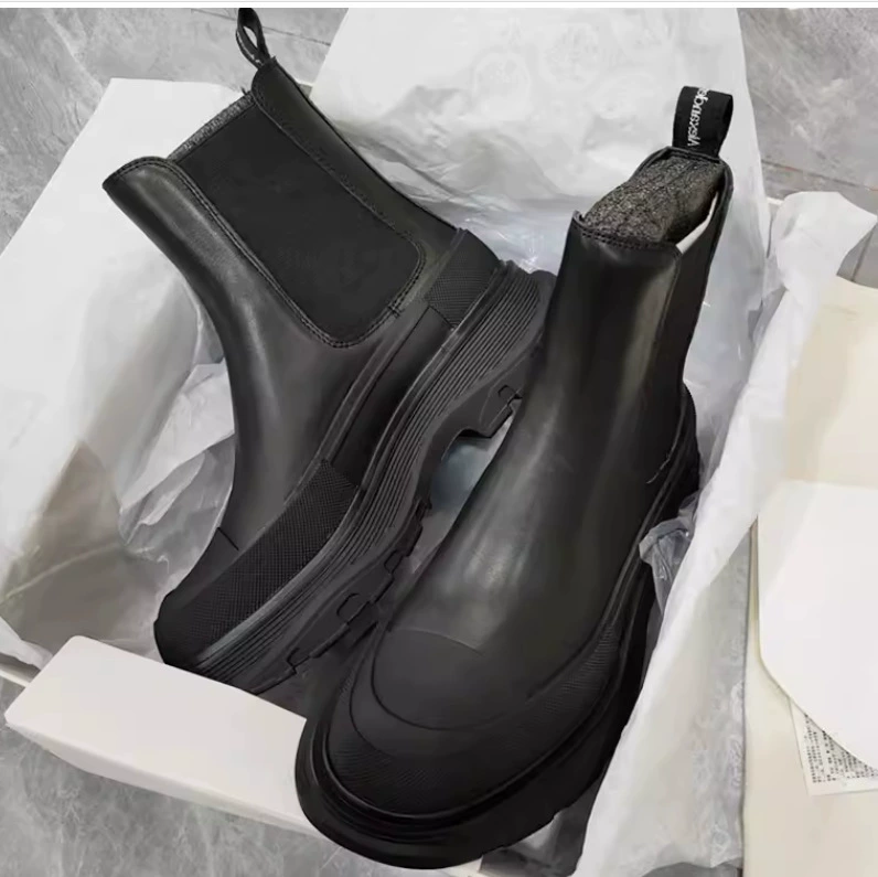 Британские кожаные сапоги челси короткие сапоги мужские ножки ботинки Martin