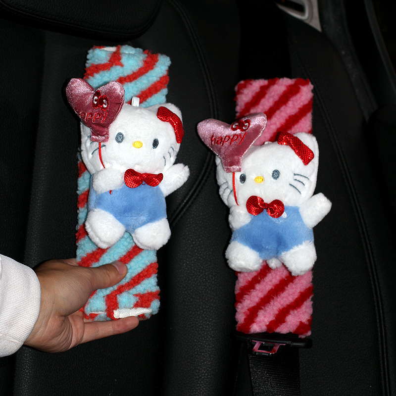 Car seat belt shoulder pad Kate cat 50th anniversary cute girl car decoration protective cover anti-collar