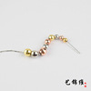 S925 Silver Silicon Silver Silver Display DIY accessories Positioning bead handmade component partition is plated with 18K rose gold laser beads