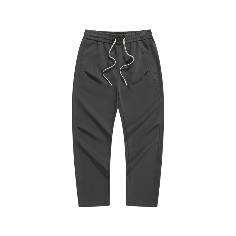 Men's Clothing men's casual pants men's 2024 autumn new black loose wide leg straight pants versatile slim trousers men_voghion.com