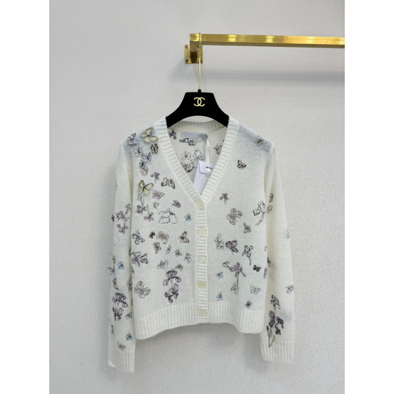 Nanyou High Version Cd Home 25 Early Autumn New Ocean World Embroidery V-Neck Long Sleeve Knitted Cardigan Wool Top Nanyou High Version Cd Home 25 Early Autumn New Ocean World Embroidery V-Neck Long Sleeve Knitted Cardigan Wool Top