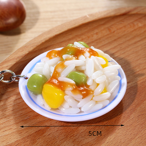 Chinese dish model toy key chain accessories simulated food ornaments photography props key chain customization