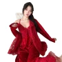春秋季蕾丝女士甜美家居服