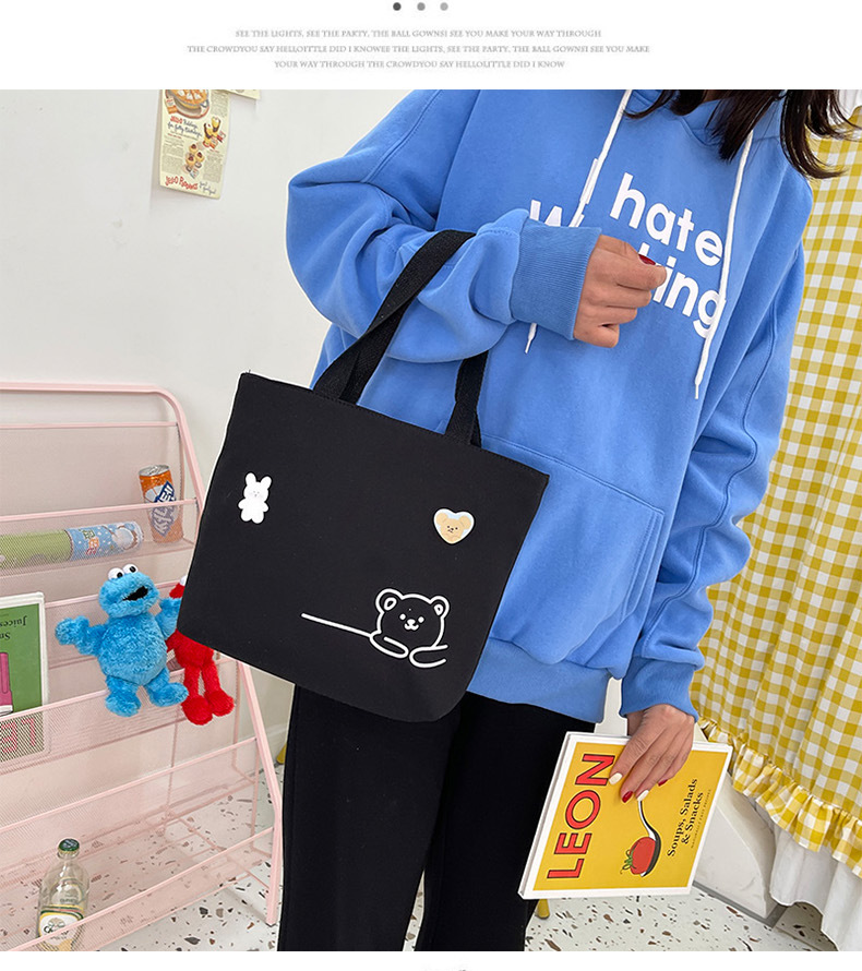 2022 New Japanese-style ins fresh and clean shopping storage bags, lunch boxes, bento bags, girls' handbags, canvas bags undefined